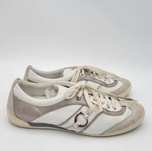 DIOR Women's White and Pewter Lowtop Sneakers size 37.5